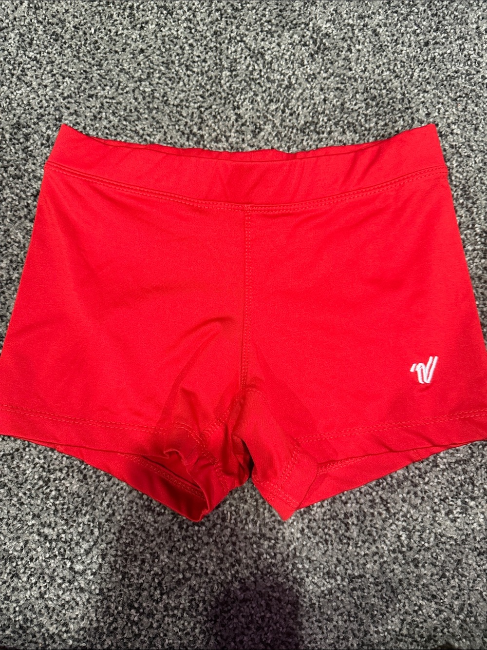 Women's Red Active Short - V Logo